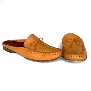 SALVATORE FERRAGAMO | Yellow Leather Mules Sz 7.5B